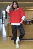 Wall Street Stretch Herringbone City Pant Black /40 =